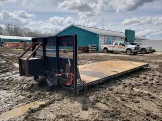 24' x 8'5" Truck Deck c/w Storage Box and Headache Rack *NOTE: Bent Rail Guides* *Note: Item Located At 4327 Industrial Ave, Onoway. Viewing By Appointment, Contact Shazeeda 780-721-4178*
