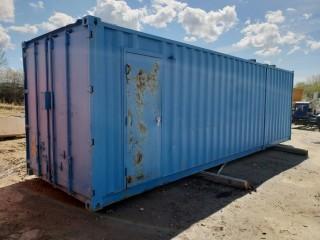 1991 30' Field Office Container c/w Desk, Stairs/Catwalk, Side Door, Electric Control Panel, Electricity Wire In, SN KLFU1182832 *Note: Item Located At 4327 Industrial Ave, Onoway. Viewing By Appointment, Contact Shazeeda 780-721-4178*