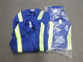 Qty Of (4) Size 52 Coveralls w/ Reflective Strips