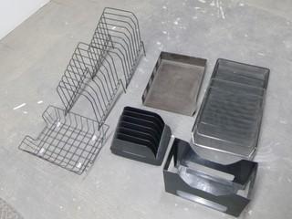 Qty of Office File Organizers And Baskets