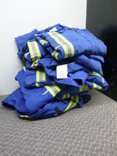 Qty of Assorted Size Coveralls w/ Reflective Strips