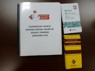 (1) Commercial Vehicle Drivers Training Handbook June 2008, (2) WHMIS Handbooks-May 2008 And (2) TDG Handbooks-Oct 2011