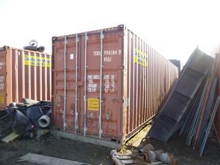 40Ft 9'6" High Storage Container. SN TCKU9541049 *Note: Contents Not Included, Buyer Responsible For Load Out*