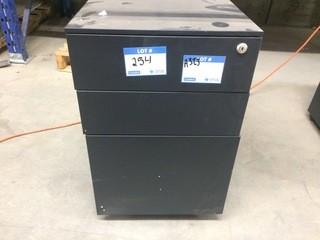 Black Locking Filing Cabinet, Key Included, 25"X15.5"X21".