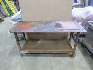 Metal Work Table, 60" x 25" x 30" (WR1-12)