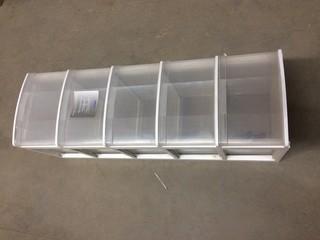 5 Drawer White Storage Tower.