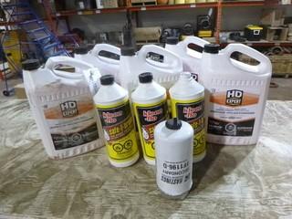 Qty Of (5) Jugs Of HD Expert Antifreeze, (3) Cans Of Kleen-Flo Air Brake Antifreeze And (1) Hastings Diesel Fuel Filter