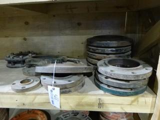 Qty Of Assorted Size Flanges C/w Pipe Clamp And Wheel Hub