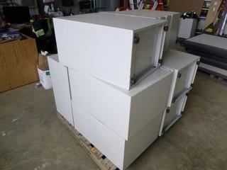 (8) 3 Drawer Filing Cabinet, 21 1/2" L x 15" W x 27 1/2" H (WR1-14)