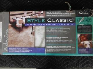 Style Classic Loose Lay Vinyl Tile 3" x 8", Flexible Aluminum Duct, CGC Dust Control & Assortment of Household Items.