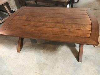 Wooden Coffee Table  w Round Edge 48 x 28 x 19.