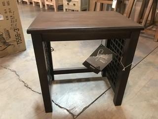 Brown Ladder Side Nesting Table 19 x 13.5 x 20.