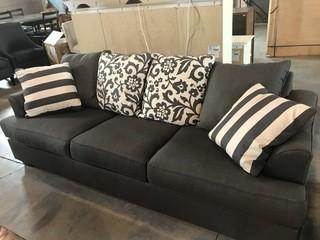 Dark Grey Pillow Couch.