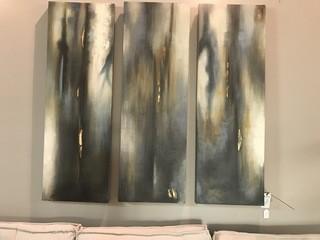 Blue/Gold 3 Pc Painting.