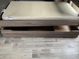 Twin Wood Bed w/ Trundle & Box Spring.