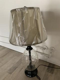(2) Glass Bottom Lamp