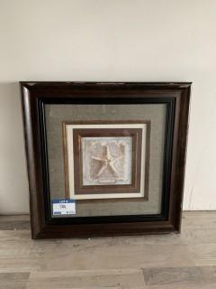 Starfish Art 23.5 x 24 ( Frame Damaged ).