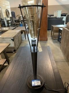 (2) Glass Vase Lamps.