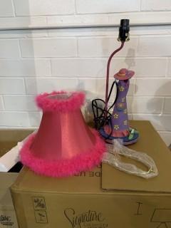 Pink Frilly Dress Lamp.