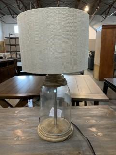 (2) Canvas/Glass Lamps (1 in Box ).