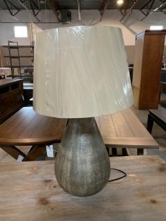 (2) Pear Shaped Metal Lamps ( 1 in Box ).