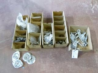 Qty Of Gate Latches, Clamps, Screws, Door Handles And Misc Supplies