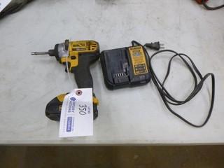 Dewalt 20V 1/4in Cordless Impact Driver C/w Battery And Charger
