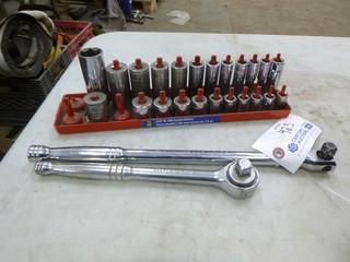 Mastercraft 1/2in Ratchet, Jet 1/2in Wrench And Incomplete Socket Set
