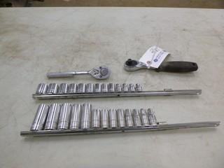 Kobalt And Proto 3/8in Ratchets C/w Qty Of Assorted Sockets