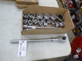 Procore 1in Dr Ratchet C/w Extension And Assorted Size Sockets