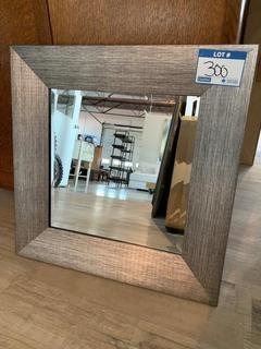 Square Grey Mirror 22 x 22.