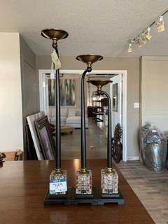 (3) Tall Candle Holders 31" 27" and 23" High.