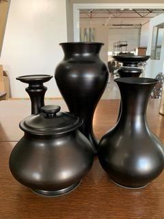 Black Vase Set.