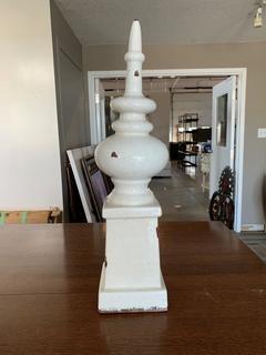 Cream Rustic Statue 5" Round by 24" High..