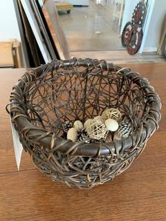 Brown Basket Bowl.