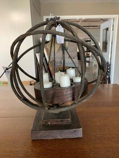 Globe Candle Holder 15" Wide by 18 1/2" High.