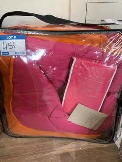 Pink & Orange Youth Twin Bed Set.