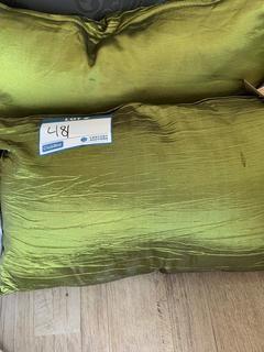 (2) Green Throw Pillows.