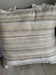 (2) Stripped Throw Pillows.