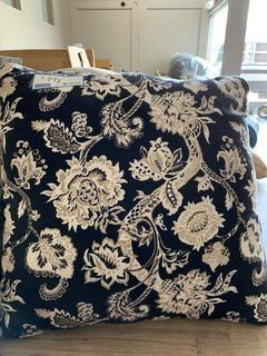 Black & Beige Paisley Throw Pillow.