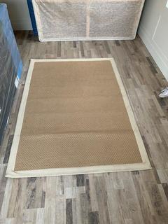 Natural Fiber Woven Rug 62" x 84".