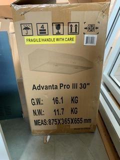 Ancona Advanta Pro III 30" Hood Fan.