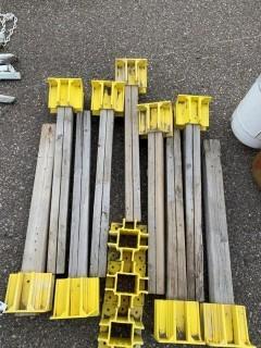 (12) 4x4 Post Brackets Yellow.