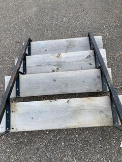 4 Stair Metal Stringers w/ 2 x10 Treads.