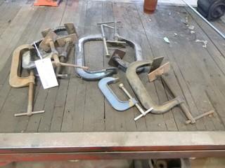 Qty Of (7) Assorted Size C-Clamps