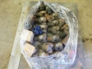 (3) 5 1/4 Rock Bits (New), (7) 5 1/8 Rock Bits, (7) 4 3/4 Rock Bits, (2) 4 3/4 Button Bits, (1) 5 1/8 Button Bits, (1) 3 7/8 Rock Bit, (13) 4 3/4 Drag Bits (NF-15)