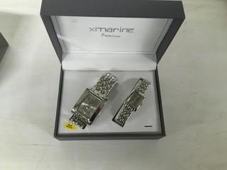 New Marine 2 Piece Wristwatch Gift Set.