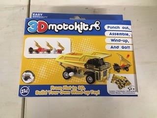 New 2 Pack 3D Moto Kit, Forklift/Dump Truck.