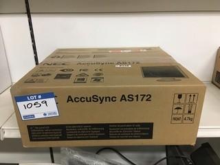 New Nec Accusync AS172 Black Computer Monitor.