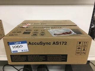 New Nec Accusync AS172 Black Computer Monitor. (Opened Box).